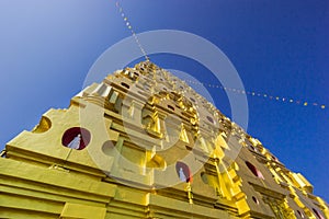 Wang Wiwekaram temple historic building with blue sky