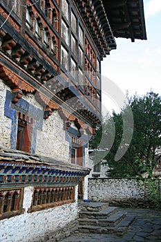 the Wangdicholing palace in jakar (bhutan) photo