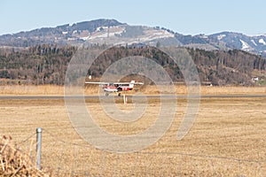 Cessna 150L Aerobat airplane in Wangen-Lachen in Switzerland