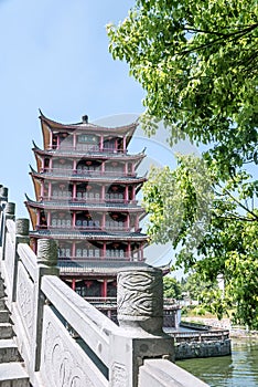 Wangyue Tower (Moon Tower) and Wangyue Bridge (Moon Bridge)