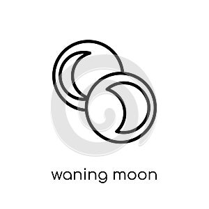 Waning moon icon from Weather collection.