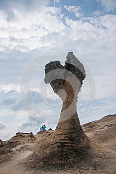 Wanli District, New Taipei City, Taiwan Yehliu Geopark and fishtail mushroom-shaped rock strange rocky landscape