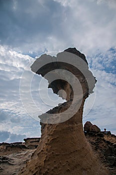 Wanli District, New Taipei City, Taiwan Yehliu Geopark and fishtail mushroom-shaped rock strange rocky landscape