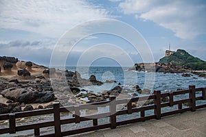 Wanli District, New Taipei City, Taiwan Yehliu Geopark mushroom-shaped rock strange rocky landscape