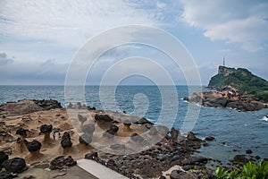 Wanli District, New Taipei City, Taiwan Yehliu Geopark mushroom-shaped rock strange rocky landscape