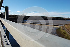 Wansbeck road bridge A189 looking upriver