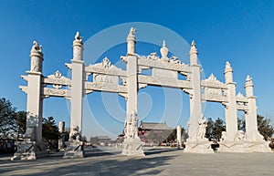 Wanshou temple in changchun, stone arch