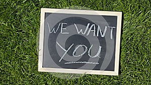 We want you