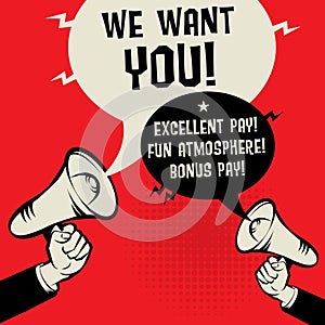 We Want You business concept