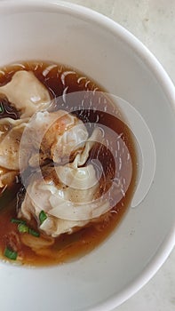 Wantan soup chinese delicious cuisine photo
