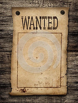 Wanted dead or live paper poster.