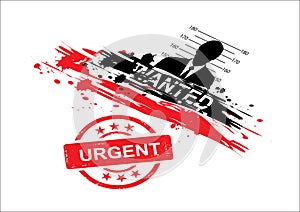 Wanted design with stamp urgent