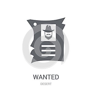 Wanted icon. Trendy Wanted logo concept on white background from