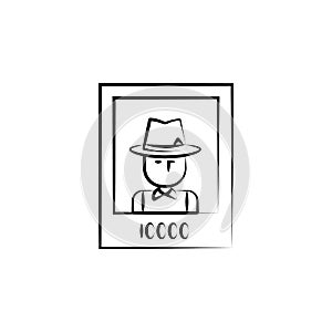 wanted, Mafioso icon. Element of crime icon for mobile concept and web apps. Hand drawn wanted, Mafioso icon can be used for web a