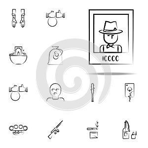 wanted, Mafioso icon. mafia icons universal set for web and mobile