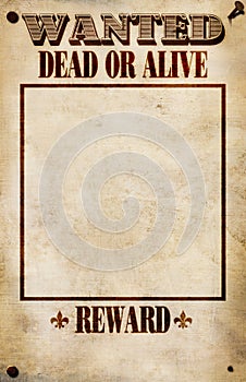 Wanted Poster - Blank Reward photo