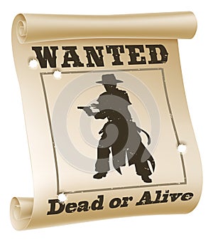 Wanted poster illustration