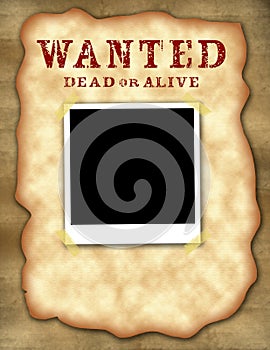 Wanted Poster with Polaroid