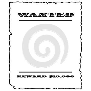 Wanted poster illustration by crafteroks