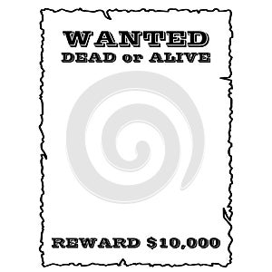 Wanted poster illustration by crafteroks