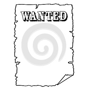 Wanted poster illustration by crafteroks