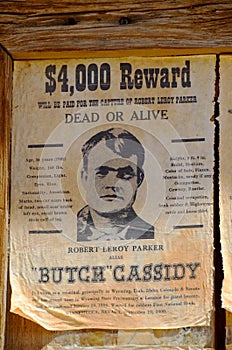 Wanted Robert Leroy Parker known as Butch Cassidy