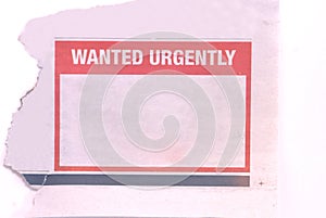 Wanted Urgently