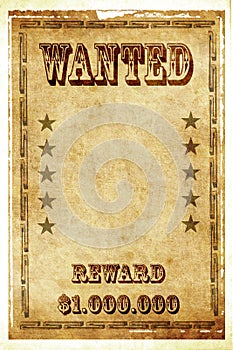 Wanted vintage poster