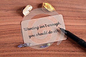 Wanting isn`t enough