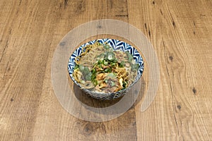 Wanton mee or also wantan mee is a culinary specialty photo
