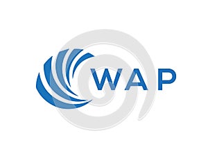 WAP letter logo design on white background. WAP creative circle letter logo