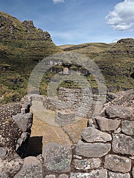 Waqrapukara or Waqra Pukara is an archaeological site in Peru located in the Cusco Region. photo