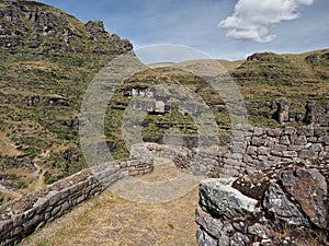 Waqrapukara or Waqra Pukara is an archaeological site in Peru located in the Cusco Region. photo