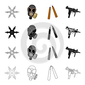 War, army, armament and other web icon in cartoon style.Shooting, port, weapons, icons in set collection.