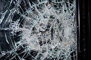 War bullet broken glass window