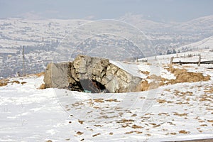 War bunker in the mountains