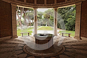 The war cemetery in Rome, Testaccio district