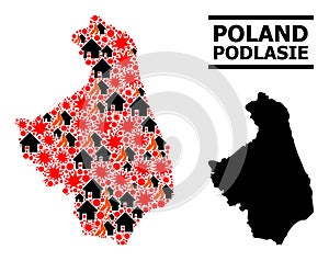 War Collage Map of Podlasie Province