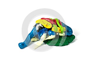 War elephant sculpture clay.