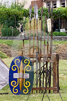 War Equipment in an Ancient Celtic Encampment
