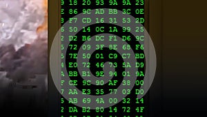 War espionage hacker attack, Binary code