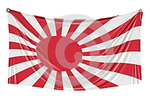 War flag of the Imperial Japanese Army hanging on the wall, 3D r