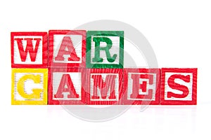 War Games - Alphabet Baby Blocks on white