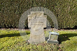 War graves symbol tombstone: \