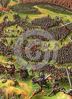 War of the Limburg Succession ca 1288. Fictional Battle Depiction. Generative AI.