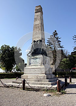 War Memorial in Piazzale Martiri di Montemaggio, San Gimignano, Italy photo