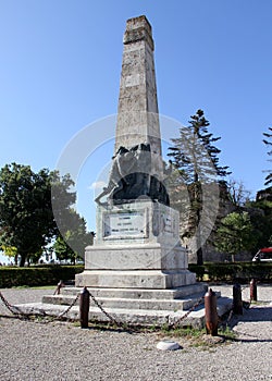 War Memorial in Piazzale Martiri di Montemaggio, San Gimignano, Italy photo