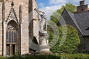 War memorial at the Saint Kilian church in the german city Korbach