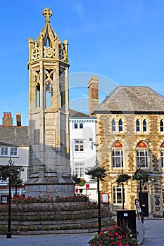 War Memorial in the Town Square, Launceston, Cornwall, England