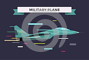 War military plane vector illustration